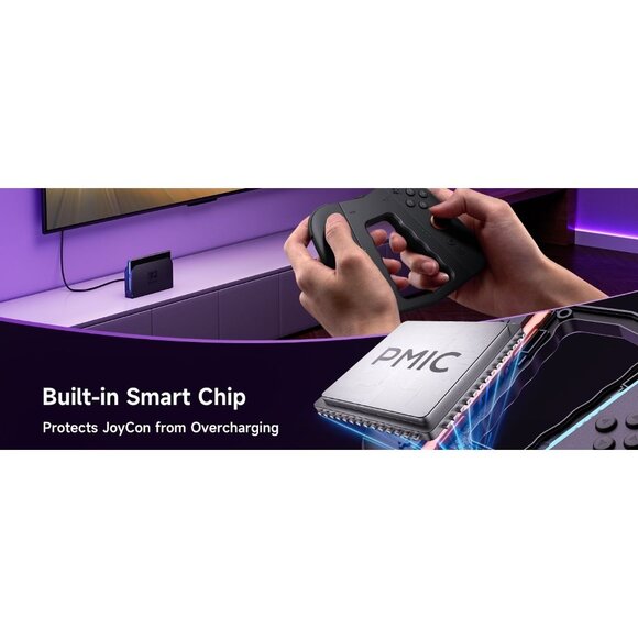 Portable Charging Grip for Switch 2 JoyCon Controller - Play While Charging - Picture 4 of 7